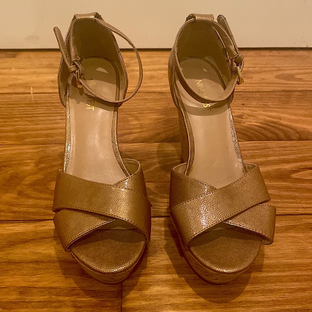 Bronze Nine West wedges